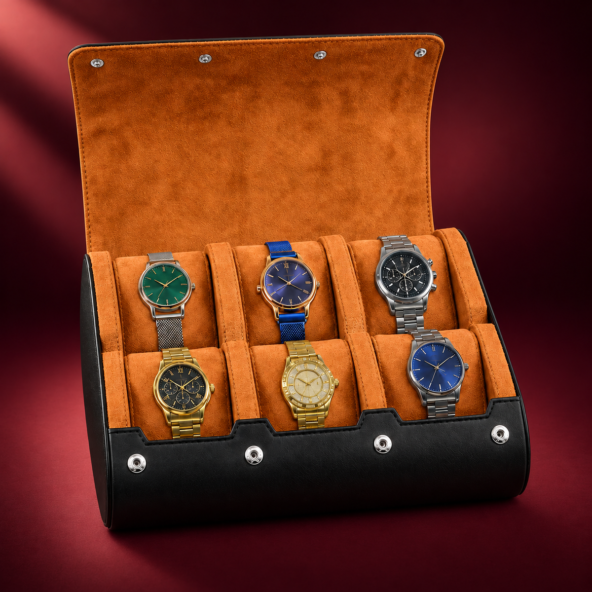 Sologne Six-Watch Travel Roll