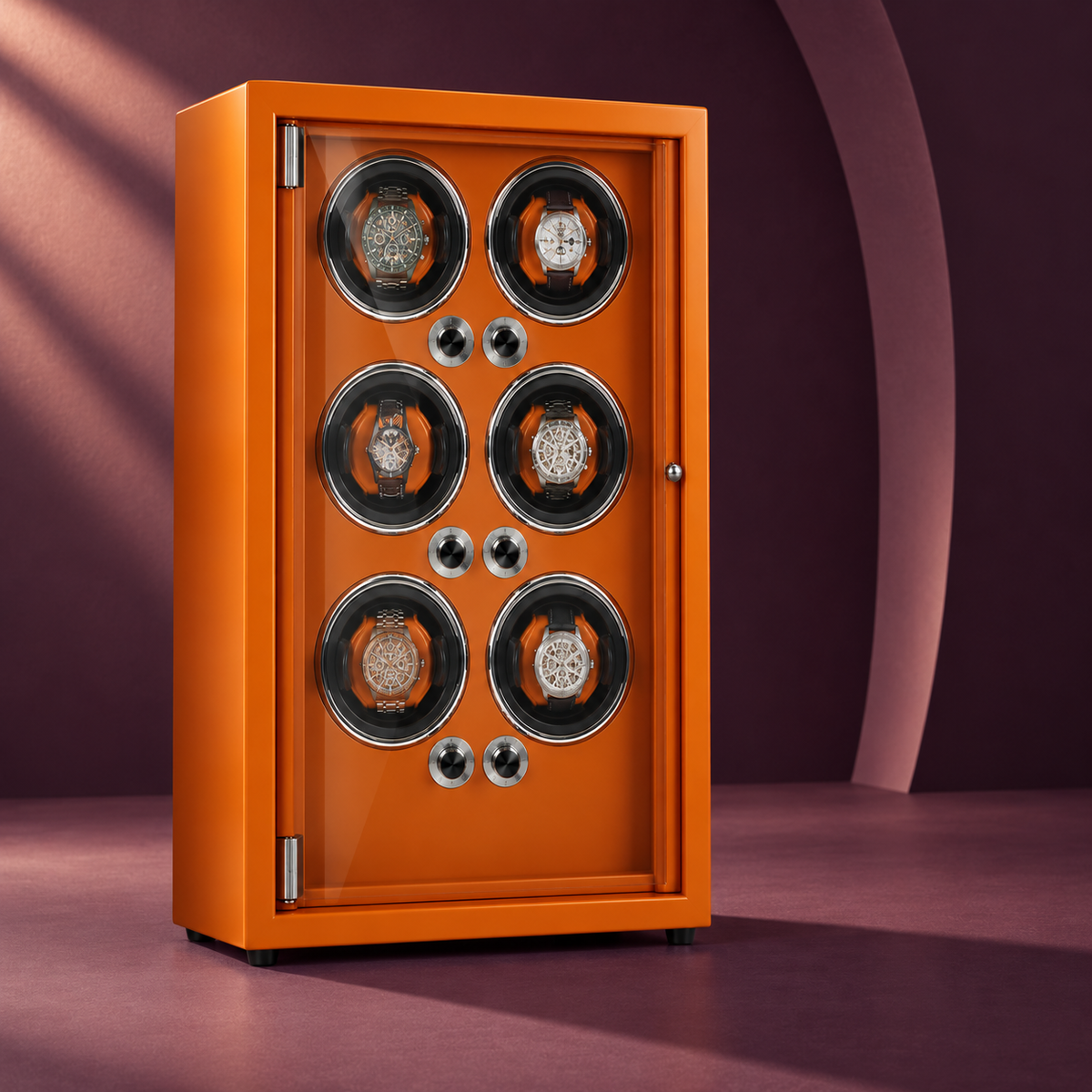 Terracotta Display Four-Watch Winder