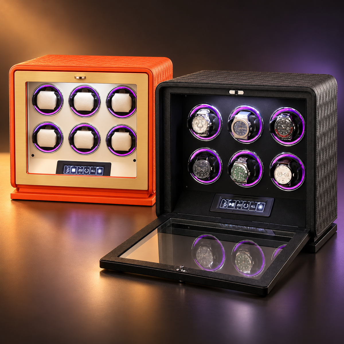 Terracotta Display Six-Watch Winder